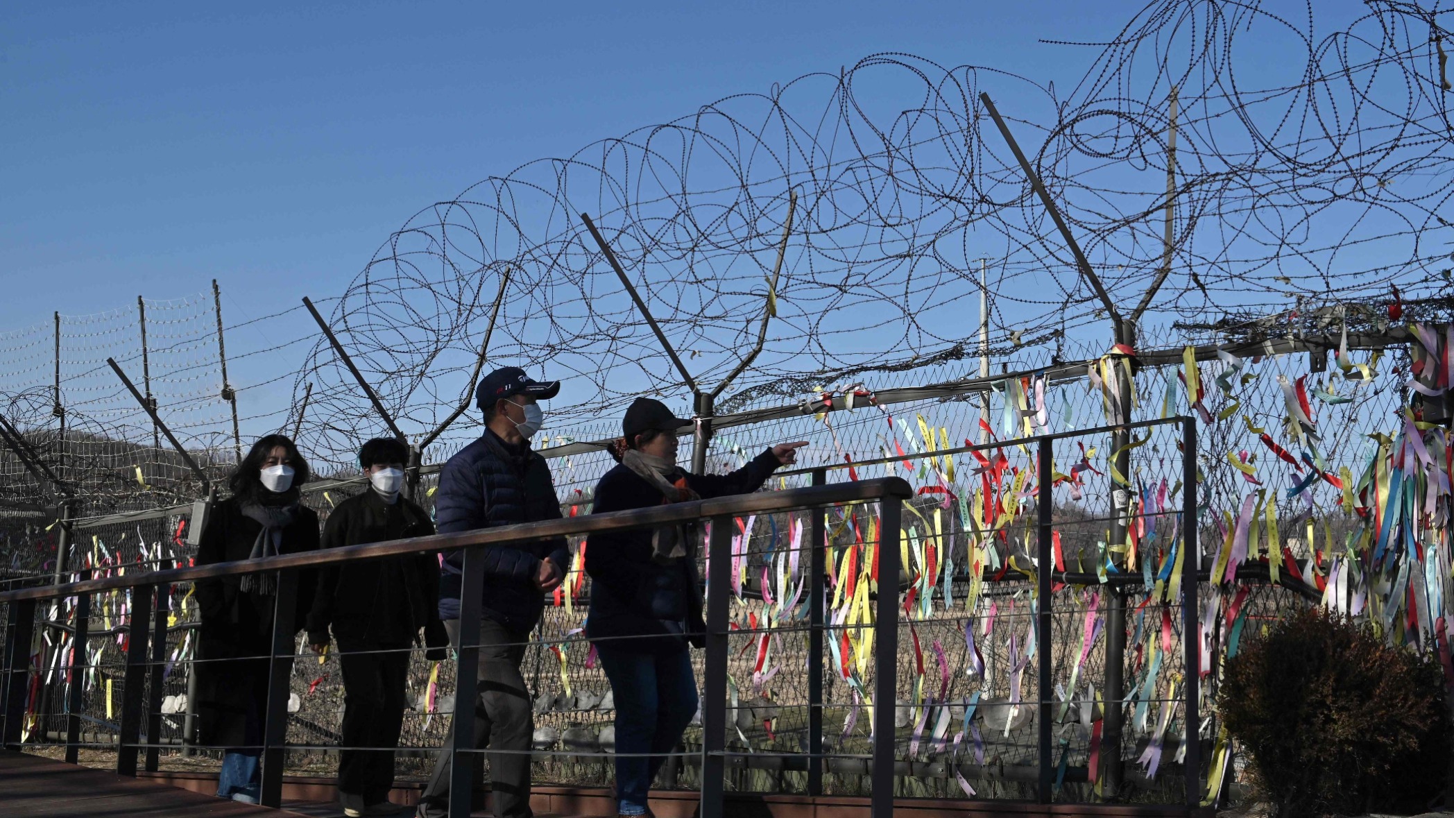 South Korea crosses DMZ on a rare trip to North Korea.